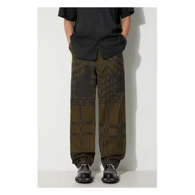 Engineered Garments spodnie bawełniane Fatigue Pant kolor zielony proste 23F1F004.CT255