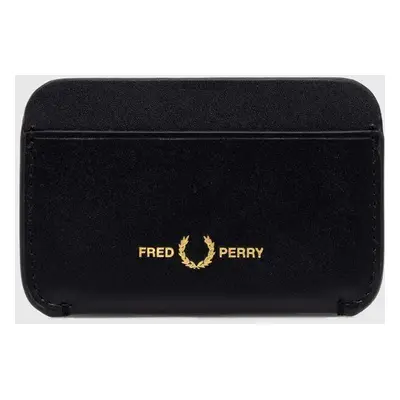 Fred Perry etui na karty skórzane Burnished Leather Cardholder kolor czarny L4334.102