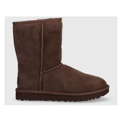 UGG śniegowce zamszowe Classic Short II kolor brązowy 1016223.BCDR