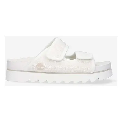 Timberland klapki Santamonica Sunrise damskie kolor biały na platformie A419Q-WHITE