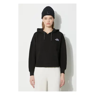 The North Face bluza Mhysa damska kolor czarny z kapturem z aplikacją NF0A853WJK31