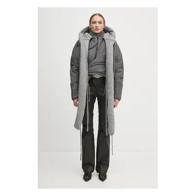 Ottolinger kurtka Deconstruced Cropped Puffer Jacket damska kolor szary zimowa