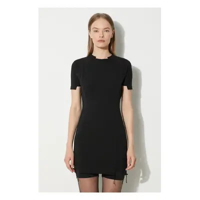 VETEMENTS sukienka Blackout Cut-Up Mini Dress kolor czarny mini dopasowana WE64DR280B