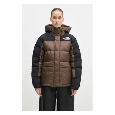 The North Face kurtka puchowa HMLYN Down damska kolor brązowy zimowa NF0A4R2W5EX1