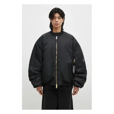 VETEMENTS kurtka bomber dwustronna Double Zip Bomber męska kolor czarny przejściowa oversize UA6