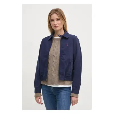 Polo Ralph Lauren kurtka bawełniana kolor granatowy przejściowa