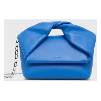 JW Anderson torebka skórzana Midi Twister Bag kolor niebieski HB0595.LA0315.830