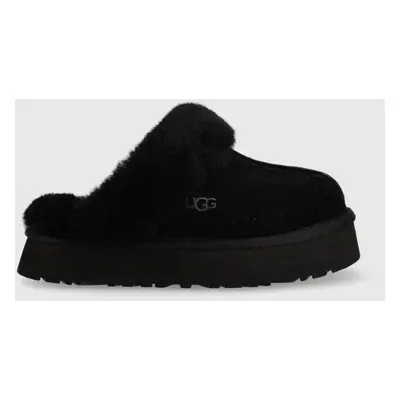 UGG kapcie skórzane Disquette kolor czarny 1122550.BLK