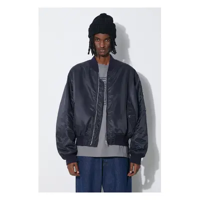 AMBUSH kurtka bomber Nylon Bomber męski kolor granatowy przejściowa oversize BMEH012S24FAB