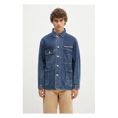 Human Made kurtka jeansowa Denim Coverall Jacket męska kolor granatowy przejściowa HM28JK002