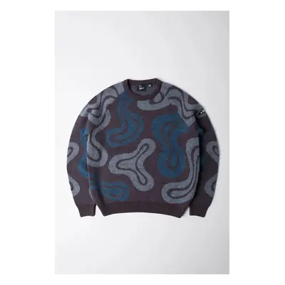 by Parra sweter z domieszką wełny Stupid Lava Lamp Knitted Pullover męski kolor bordowy