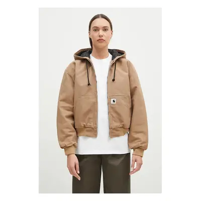 Carhartt WIP kurtka OG Active Jacket damska kolor beżowy przejściowa oversize I032238.2FS02