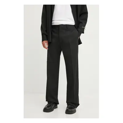 MM6 Maison Margiela spodnie męskie kolor czarny w fasonie chinos SH2KA0013.M35227