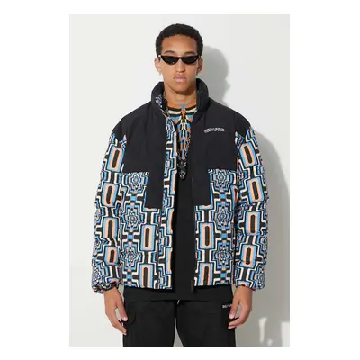 Marcelo Burlon kurtka Aop Optical Cross Block męska kolor czarny zimowa