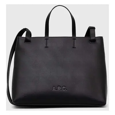 A.P.C. torebka Cabas Market Small kolor czarny PUABL.F61860.LZZ