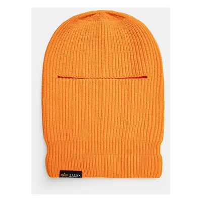 Alpha Industries kominiarka Label Balaclava kolor beżowy