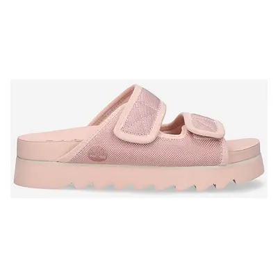 Timberland klapki Santamonica Sunrise damskie kolor różowy na platformie A41AX-PINK