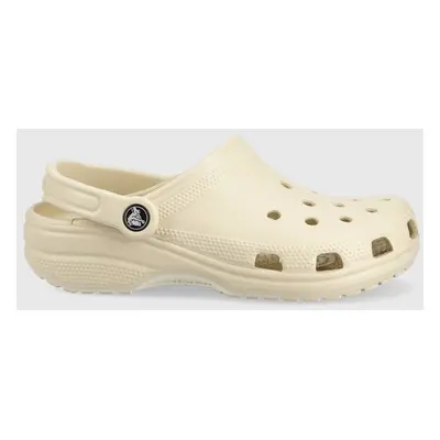 Crocs klapki Classic damskie kolor beżowy