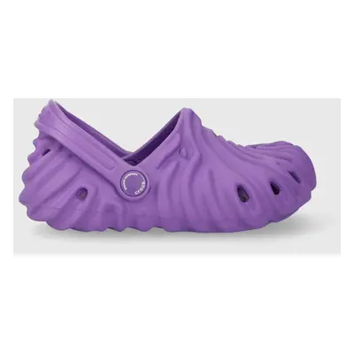 Crocs klapki dziecięce x salehe bambury damskie kolor fioletowy