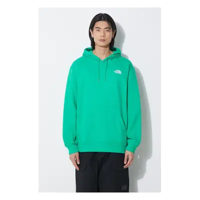 The North Face bluza Essential Hoodie męska kolor zielony z kapturem gładka NF0A7ZJ9PO81