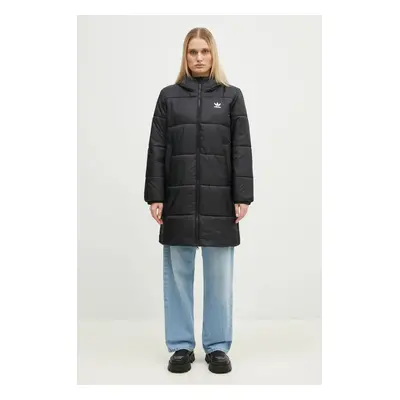 adidas Originals kurtka Long Puffer damska kolor czarny zimowa IW5858