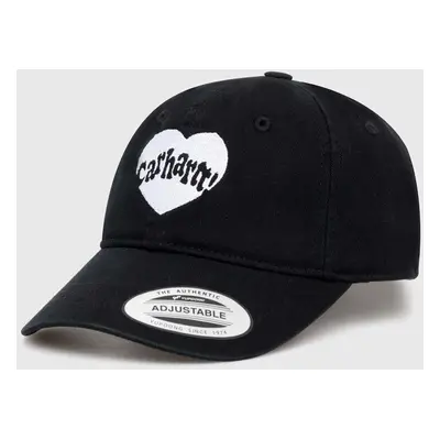 Carhartt WIP czapka z daszkiem bawełniana Amour Cap kolor czarny z aplikacją I033626.0D2XX