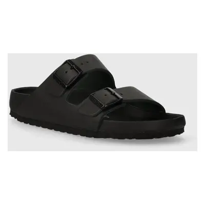 Birkenstock klapki skórzane Arizona damskie kolor czarny