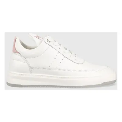 Filling Pieces sneakersy skórzane Low Top Bianco kolor biały 10127792081-Rosa