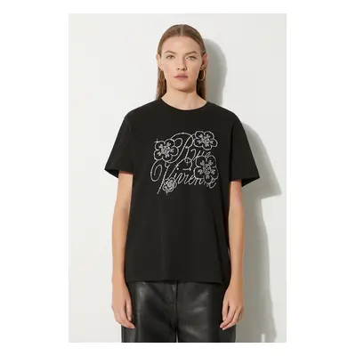 Kenzo t-shirt bawełniany Constellation Emb damski kolor czarny FE62TS1434SG.99J