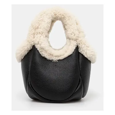 Coperni torebka skórzana Shearling Mini Bucket Swipe Bag kolor czarny COPBA69840S