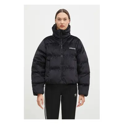 adidas Originals kurtka puchowa Velvet Down Jacket damska kolor czarny zimowa IW8439