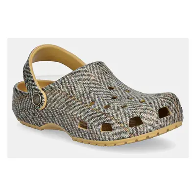 Crocs klapki Crocsclassic Tweed Clog damskie kolor beżowy