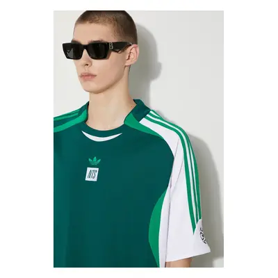 adidas Originals t-shirt adidas x NTS Radio Jersey męski kolor zielony wzorzysty JI5151