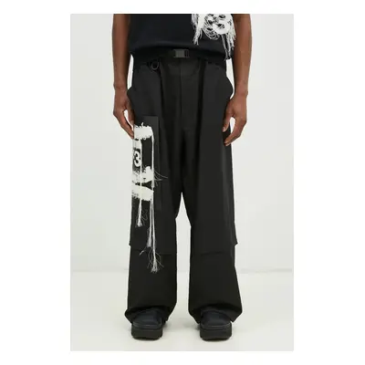 Y-3 spodnie Sport Uniform Patch Pants męskie kolor czarny proste JN3704