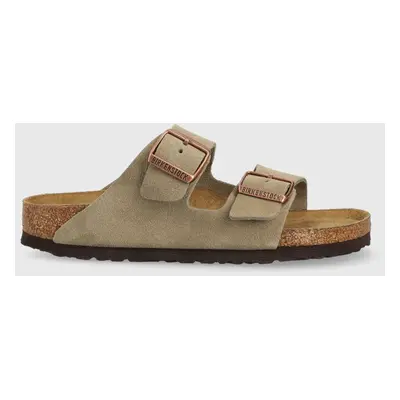 Birkenstock - Klapki zamszowe Arizona 951303-Taupe