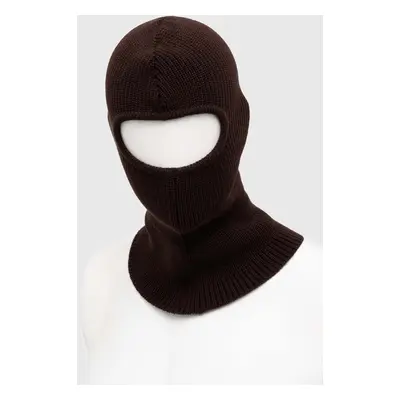 Drôle de Monsieur kominiarka wełniana La Cagoule kolor brązowy C-BN102-WO009-BN