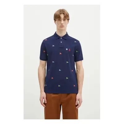 Polo Ralph Lauren polo bawełniane Shirt męski kolor granatowy z aplikacją