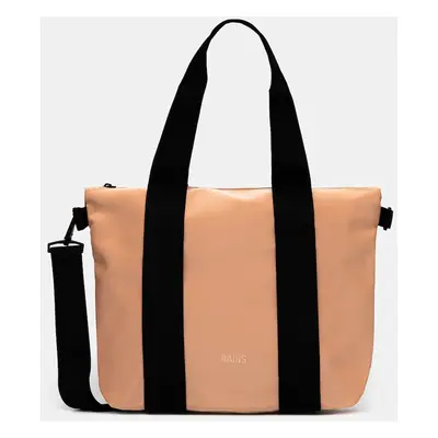 Rains torba Tote Bag Micro W3 kolor pomarańczowy