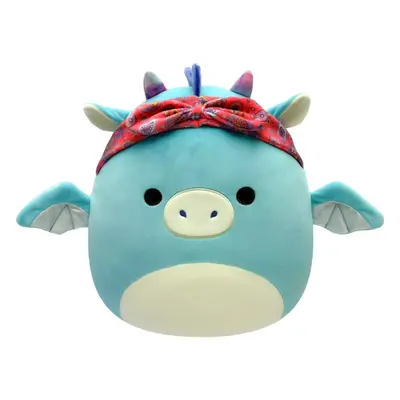 Squishmallows Ciemnozielona smoczyca Tatiana z bandaną, cm