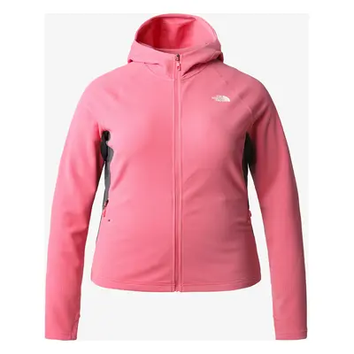 Bluza damska The North Face AO Full Zip Hoodie Plus - pink/grey