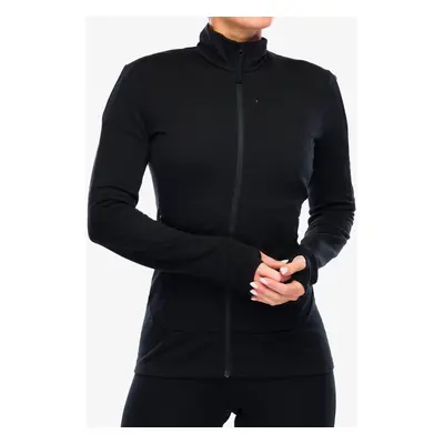 Bluza damska rozpinana Icebreaker Merino Quantum IV LS Zip - black