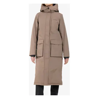 Płaszcz damski Didriksons Leya Parka Long - mocha brown