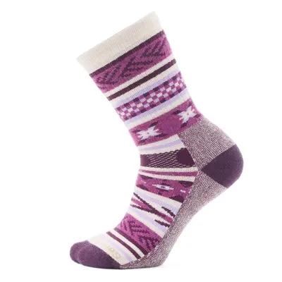 Skarpety merino Smartwool Everyday Cabin Games Crew Socks - meadow mauve