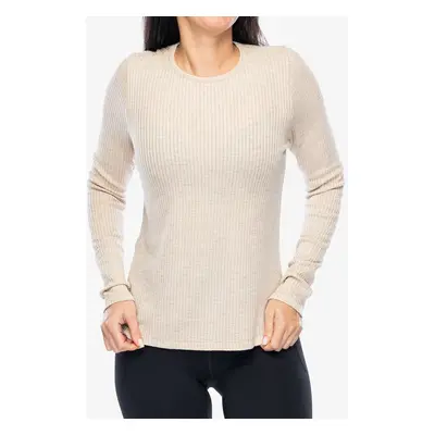 Bluza damska bez kaptura Smartwool Thermal Merino Rib Crew - toasted coconut h