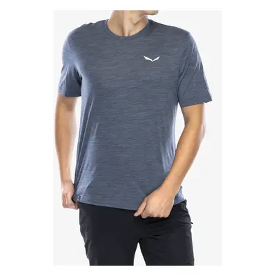 Koszulka merino Salewa Eagle Minilogo AM T-Shirt - dark denim