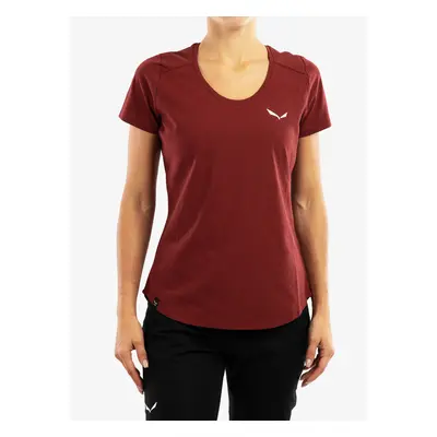 Koszulka wspinaczkowa damska Salewa Lavaredo Hemp T-Shirt - syrah