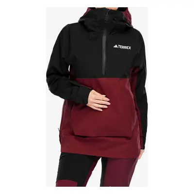 Damska kurtka narciarska adidas TERREX Xperior 2L Lined RAIN.RDY Anorak - black/shadow red