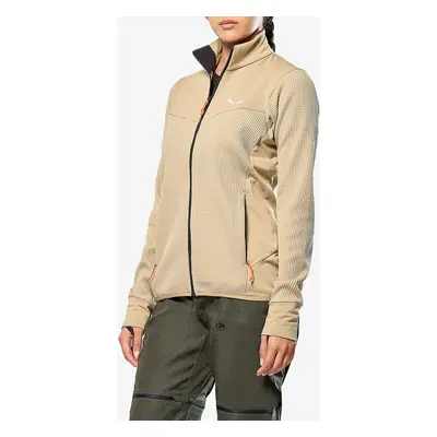 Bluza damska bez kaptura Salewa Puez Waffle Hyb PL Jacket - quicksand