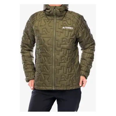 Kurtka ocieplana damska adidas TERREX Xperior PrimaLoft Loose Fill Insulated Hooded Jkt - olive 