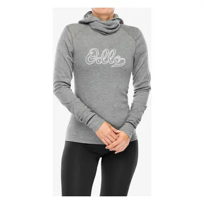 Bluza termoaktywna damska Odlo Active Warm Originals BL Top Facemask LS - odlo steel grey melang